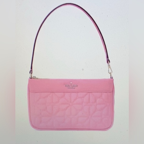 Kate Spade Pink Flower Quilted Fabric Convertible Wristlet NWT - Picture 2 of 4